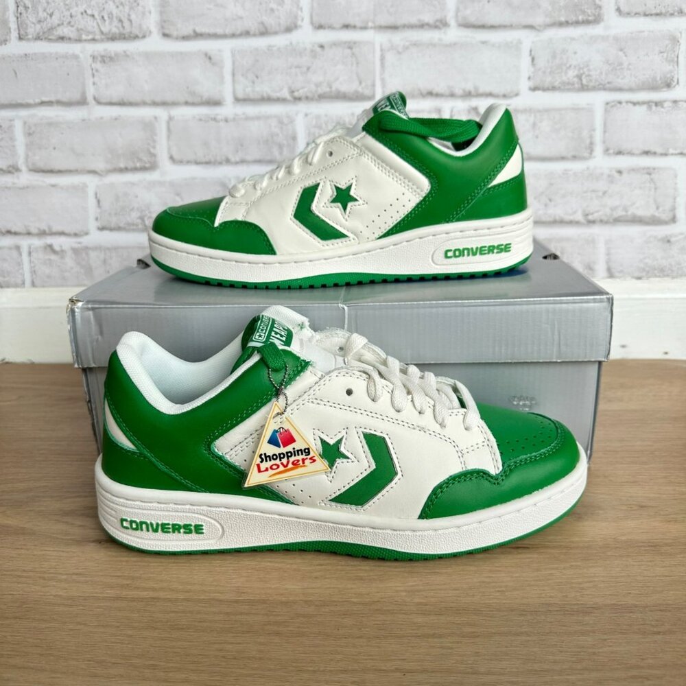 ⭐Converse Weapon OX Low Green White Size 9.5 Men's Shoes Sneakers A11957C
